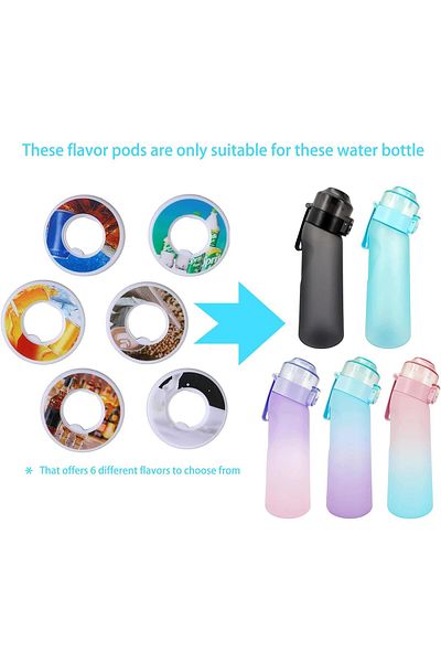 Generic RWRW Sport water bottle 650ml, Air Up Water Bottle BPA Free, Scent Water Cup with 1 Random Flavour