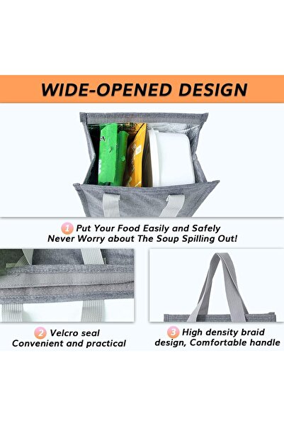 Bukela Reusable Insulated Lunch Bag - Leakproof and Versatile for Office, School, Picnics, Travel