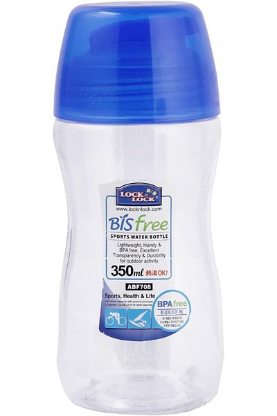 Generic LocknLock Tritan Sport Water Bottle, 350 ml Capacity, Transparent/Blue