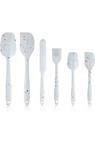 Arabest Silicone Spatula Set, 6-Piece Heat Resistant Mixing Scrapers for Cook...