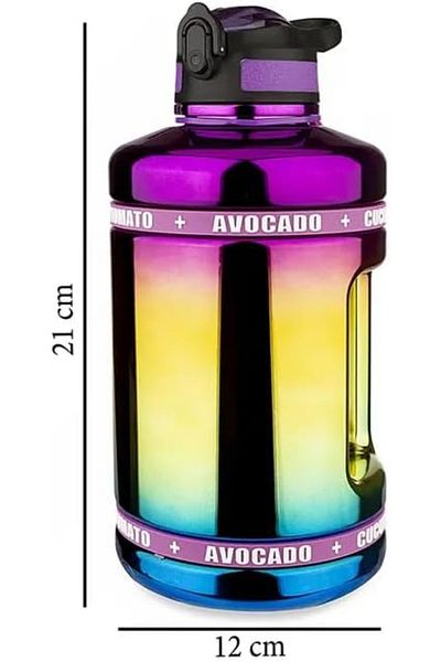 Generic ALCOACH Half Gallon Water Bottle 73oz BPA Free Leak Proof Sport Outdoor with Time Marker Bpa Free R
