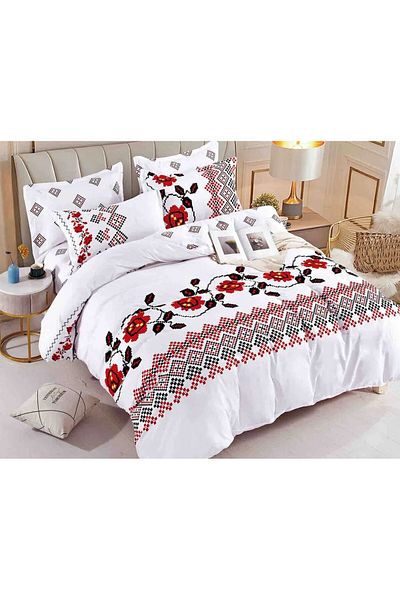 JOJO Elegant 6-Piece Linen Set with Fine Cotton Elastic, Bed Sheet 180x200cm, 2-Person Bed
