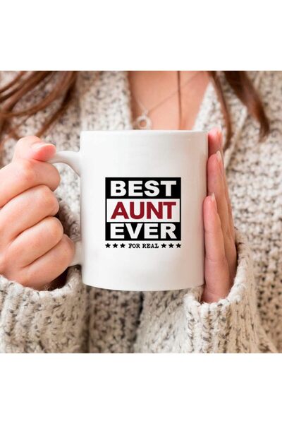 Be Care Blini Coffee Cup with 'Best Aunt Ever' Design - 11 oz Ceramic Mug