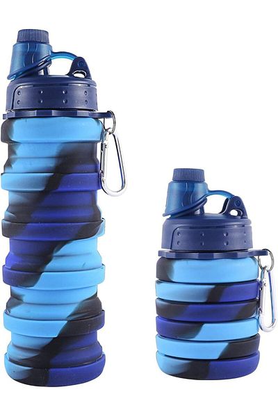 Generic Bolivia's Silicone Collapsible Water Bottles, Leak Proof BPA Free Foldable Water Bottle, Reuseable