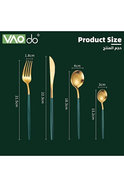 fulina 4 PCS Stainless Steel Flatware Set,Include Knife/Fork/Spoon/Teaspoon,Mirror Polished,Gift Box