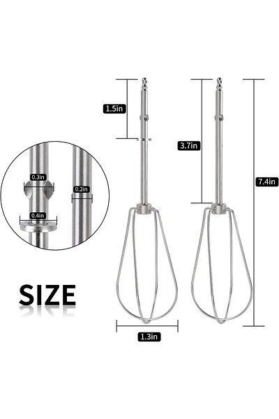 Generic Hand Mixer Beaters Replacement for CHM Series Hand Mixer, Compatible with Cuisinart CHM-BTR Beaters