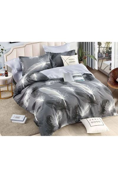 JOJO Elegant 6-Piece Linen Set with Fine Cotton Elastic, Bed Sheet 180x200cm, 2-Person Bed