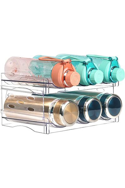 Generic TRASSLE Water Bottle Organizer,2 Packs Stackable Plastic Water Bottle Cup Holder, Wine/Drink/Water