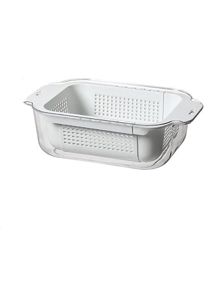 Generic ALMEKAQUZ Colander Bowl,Kitchen Strainer,Free Zoomwith Carrying Handle,Double Drainer and Basket fo