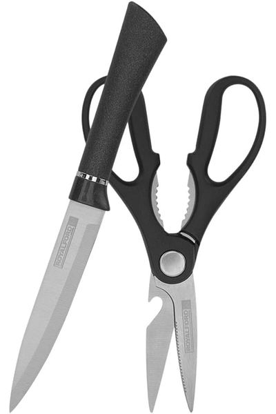 Generic Royalford 2pcs Kitchen Tool Set RF12003 Kitchen Knife and 3 in 1 Kitchen Scissor Set