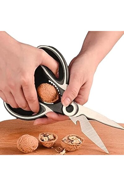 Other Multi-function Kitchen Scissors with Sharp Stainless Steel Blades & Blade Cover-(Random Color)