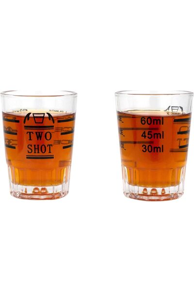 MIBRU TWO SHOT 60ML Glass Measuring Cup - Pack of 2