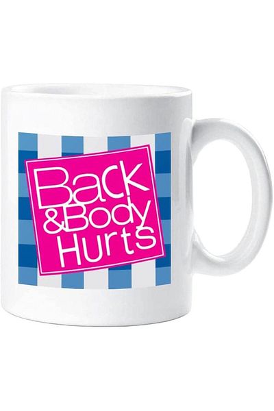 Generic WIZYXQ Back And Body Hurts Coffee Mug Getting older Mug Workout Mug for Home Office Party Birthday