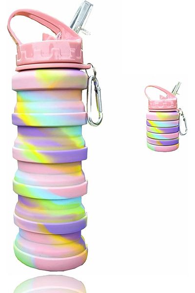 Generic Silicone Collapsible Water Bottle Reusable Portable Foldable Water Bottles BPA Free Safe and Heathy