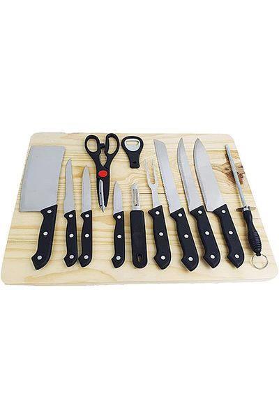 Generic Wincera Full Knives Set For Kitchen, 13 Pieces, Multi Color, Stainless Steel Material
