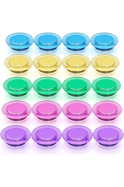 Generic 20 Pcs Whiteboard Magnets, Round Refrigerator Magnets, Whiteboard Magnets, Decorative Dry Board Mag