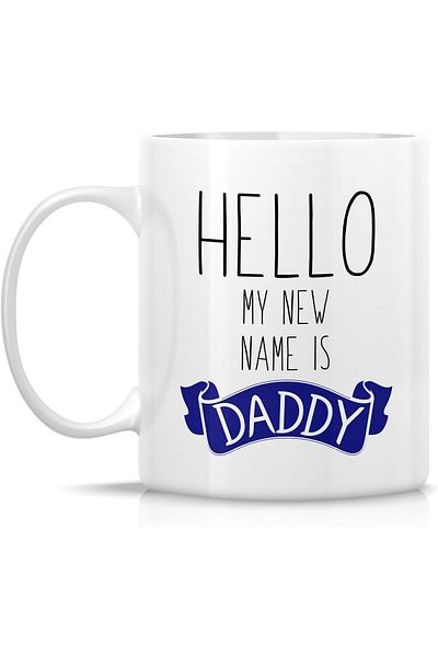 Generic Retreez Funny Mug - Hello My New Name is Daddy 11 Oz Ceramic Coffee Mugs - Funny, Sarcasm, Sarcasti