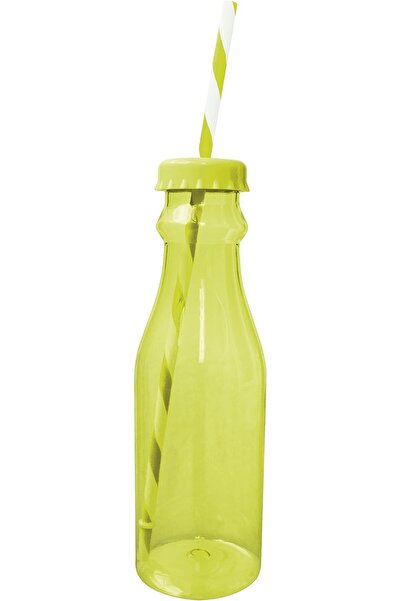 Zak Designs Drinks Bottle with Straw, Green Kiwi & White, 70 ml