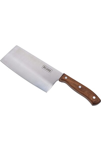 DELCASA 7.5-inch Stainless Steel Cleaver DC2076 with Walnut Handle, Sharp Rus...