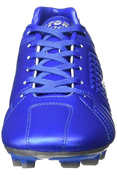 Vector X Velocity Football Shoes | Blue/Silver| Polyurethane | Lace-Up, suitable for running, gym workouts.