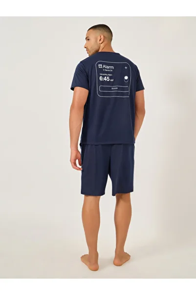Styli Slogan Front and Back Printed T-Shirt and Shorts Set