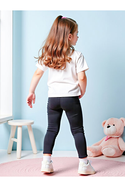 Take Two By Styli Kids 2pcs Graphic Print Short Sleeve T-Shirt and Solid Leggings