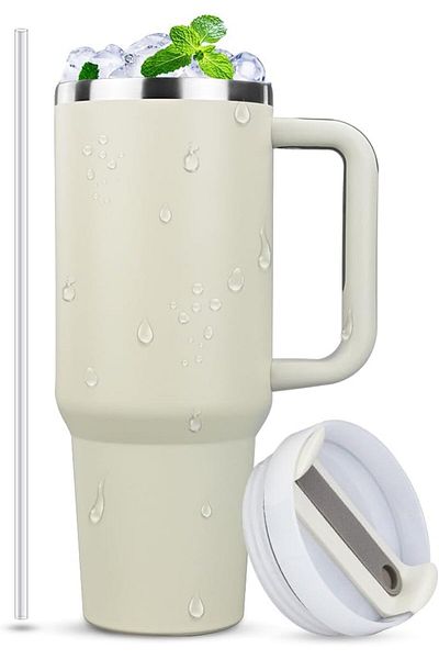 Generic Oxsaytee 40 oz Water Bottle Vacuum Tumbler with Straw Vacuum Stainless Steel Coffee Mug Cold Hot In