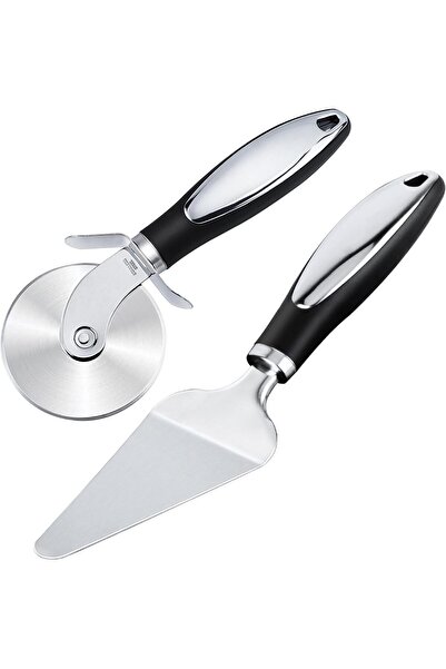 Arabest Pizza Cutter Set,with TPR Non-Slip Ergonomic Handle 360° Smooth Rotat...