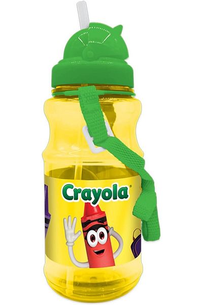 Generic L.O.L Crayola Transparent Water Bottle for Kid, 500 ml Capacity, Yellow/Green