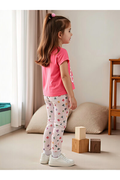 Take Two By Styli Kids 2pcs Graphic Print Short Sleeve T-Shirt and Leggings