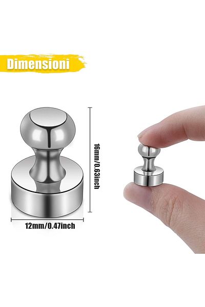 Generic FPMYB 12 Pack Fridge Magnet Push Pin Magnets Strong Rare Earth Magnets for Whiteboard Refrigerator,