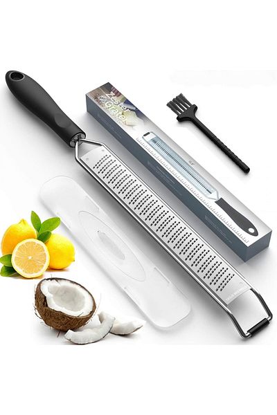 Generic Bluejw Lemon Zester & Cheese Grater Stainless Sharp, Kitchen Tool for Ginger, Garlic, Nutmeg, Choco