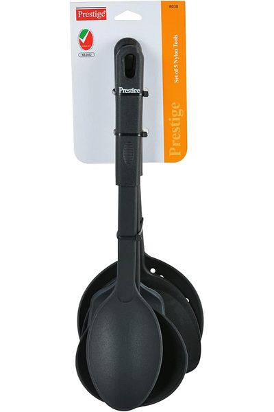 Generic Prestige Nylon Kitchen Tools, Set Of 5-Piece Pr8038, Black