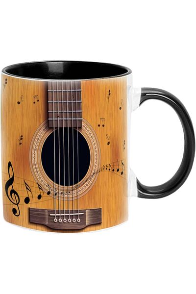 Generic Paporich Ceramic Coffee Mug Novelty, Music Note Mugs, Funny Music Note Coffee Mug, Guitars Piano Vi