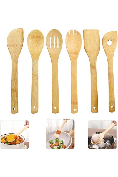 Generic 6 Pcs Wooden Spoons for Cooking,Wooden Spoon Sets, Non-Stick Wooden C...
