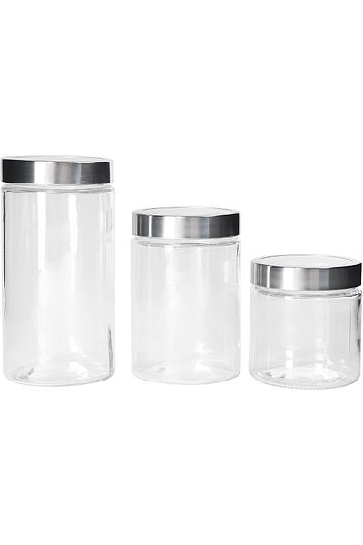 Generic Alberto 3-Piece Glass Container Set - Food Storage Container for Kitchen | Nice Appliances