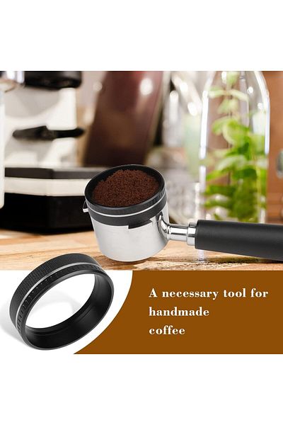 Generic Excefore 51mm Espresso Dosing Funnel, Aluminium Alloy Espresso Coffee Dosing Ring Compatible with 5