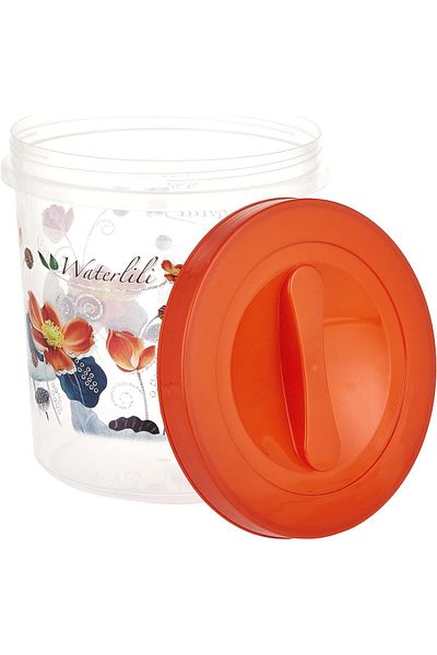 Generic Nakoda Delite Storage Container Set 3-Pieces, Clear/Red