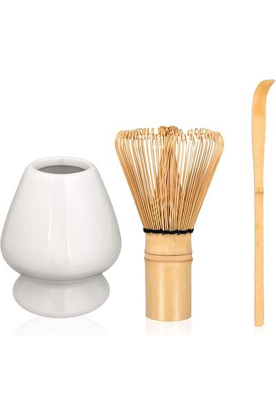 Generic KASTWAVE Japanese Tea Set, Matcha Ceremony Accessories, Traditional Matcha Blender Tool Set, 3 Piec