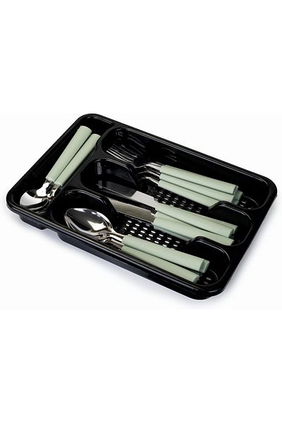 Generic GOGO Berger Cutlery Set, 25 Piece Set - Includes Knives, Forks, Spoons, Teaspoons, with Tableware B