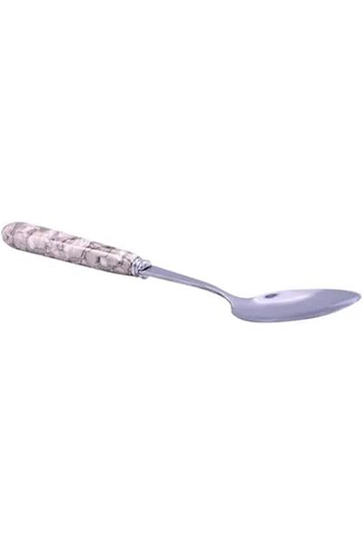 Generic 6-Piece Stainless Steel Spoon Set Silver/Beige - 104020200030