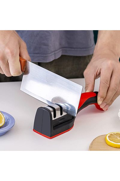 Generic ECVV 3 in 1 Knife Sharpener with 3 Stages, Handheld Knife Sharpener Helps Repair, Restore, Polish B
