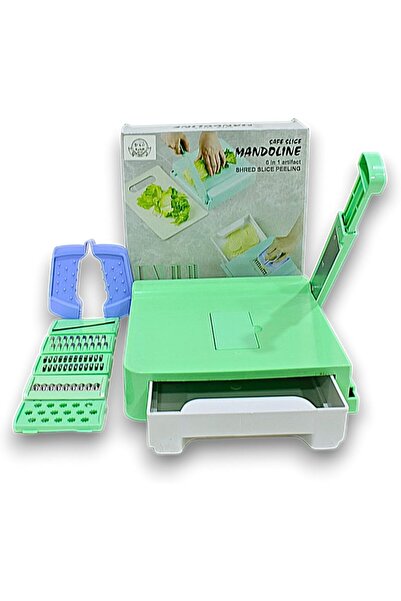 Al Nokhba Mandoline Shred Slice 6-in-1 Artifact – Adjustable Food Slicer with...