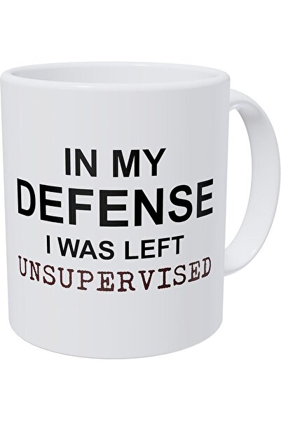 Be Care Wampumtuk Funny Coffee Mug Printed with Phrase 'In My Defense I was L...