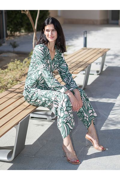Sanskrutihomes By Styli Floral Printed V Neck Top and Pants Co-Ords