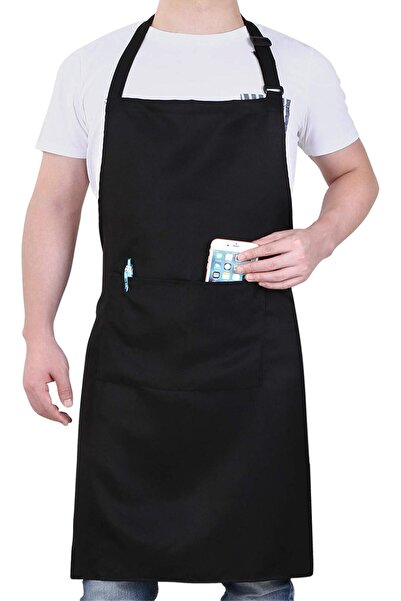 Will Well Adjustable Bib Aprons, Water Oil Stain Resistant Black Chef Cooking...