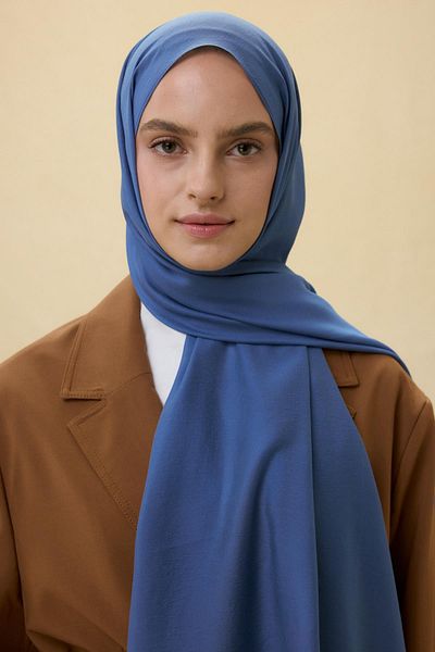 Fenza Paris Silk Kobant Blue Color Cotton Shawl