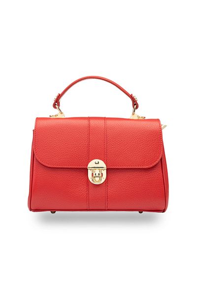 Toro Nero Women's red genuine leather bag Beatrice