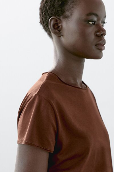 Massimo Dutti %100 pamuklu ve kısa kollu t-shirt