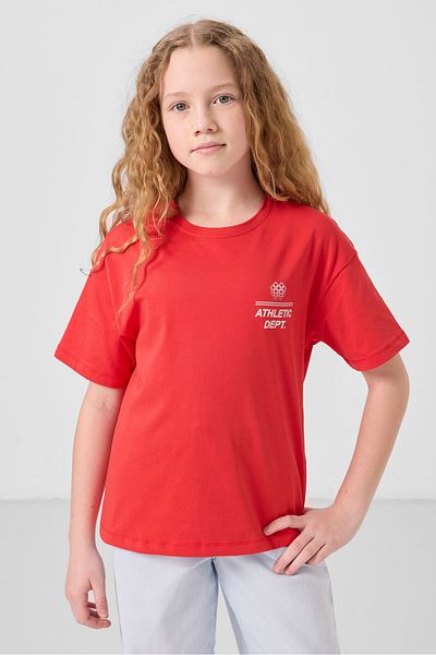 TOMMY LIFE Fiesta Cotton O Neck Oversize Fit Printed Girl's T-Shirt - 75178